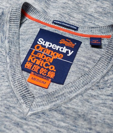 Orange Label Cotton Vee Neck Jumper Image 6