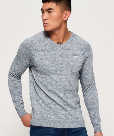 Orange Label Cotton Vee Neck Jumper Image 1
