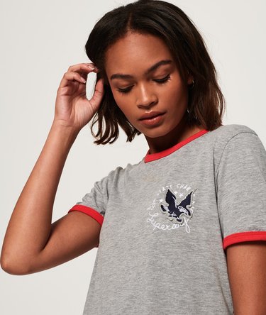 Eagle Champs Embroidery Ringer Boxy T-Shirt Image 5