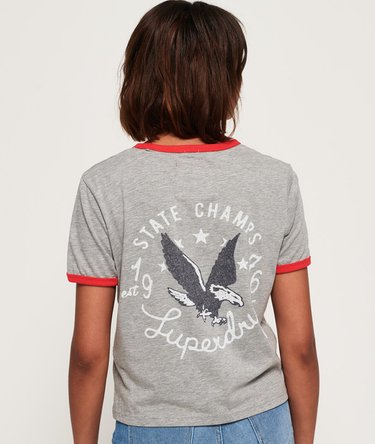 Eagle Champs Embroidery Ringer Boxy T-Shirt Image 1