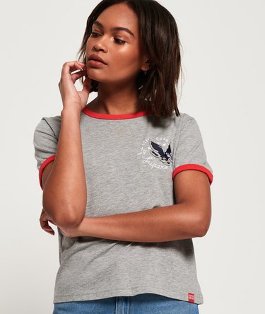 Eagle Champs Embroidery Ringer Boxy T-Shirt Image 3