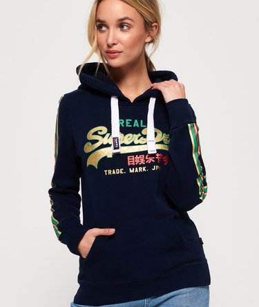 Vintage Logo Regal Stripe Hoodie Image 5