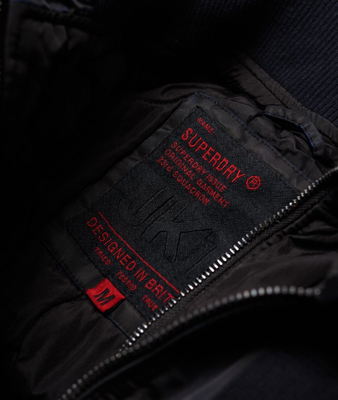 mens Winter Hercules Bomber Jacket in Highland Navy Superdry UK