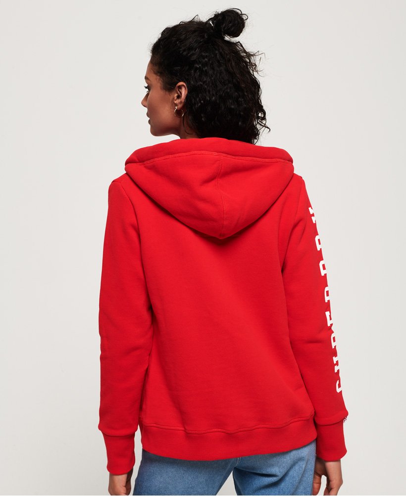 womens Track & Field Zip Hoodie in Rich Scarlett | Superdry CA-EN