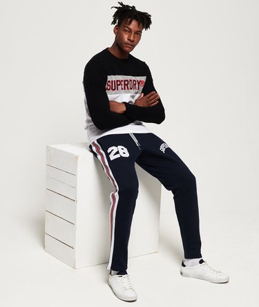 Pantalon de survêtement à logo appliqué et bande International Image 4