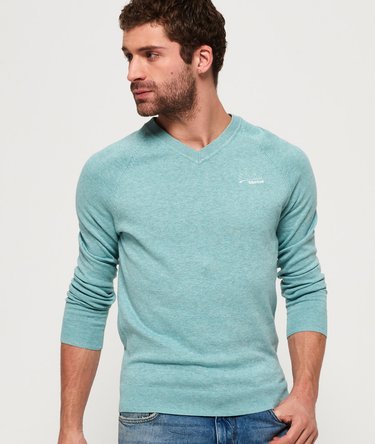 Orange Label Cotton Vee Neck Jumper Image 1