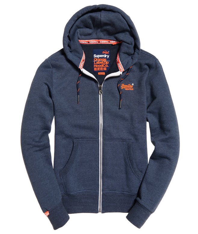 Orange Label Zip Hoodie