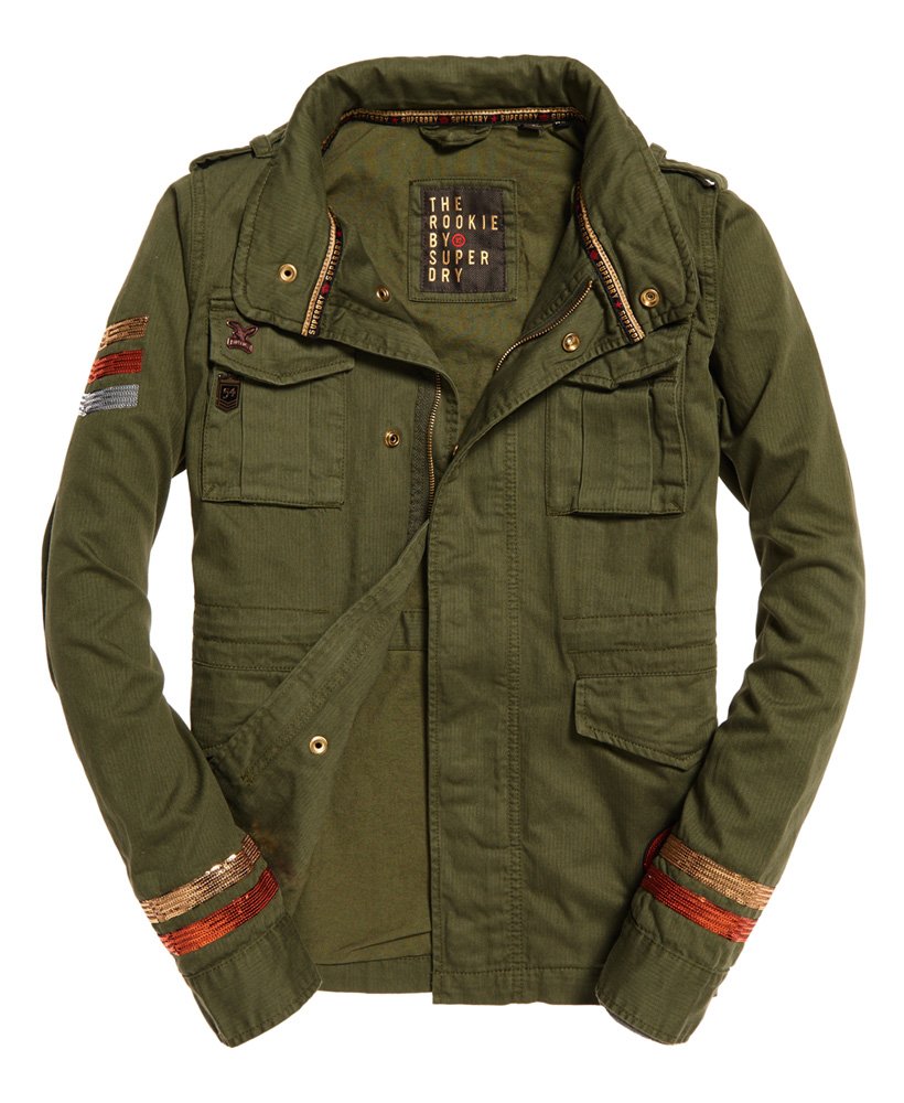 Dames Glitter Rock Rookie jas in khaki | Superdry NL