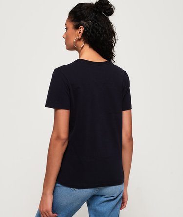 T-shirt con logo Vintage a paillettes tono su tono Image 4