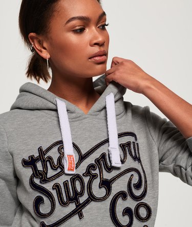 Sweat à capuche avec logo floqué en relief Super Image 5