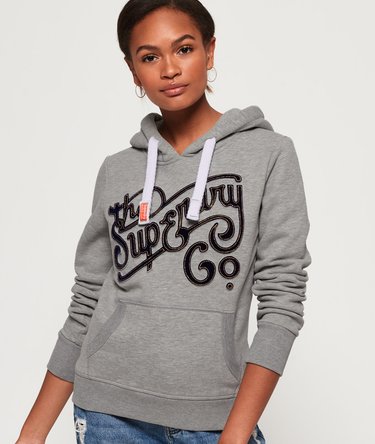 Sweat à capuche avec logo floqué en relief Super Image 1