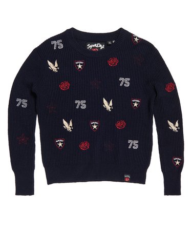 Layla Embroidered Ribbed Crew Jumper Image 2
