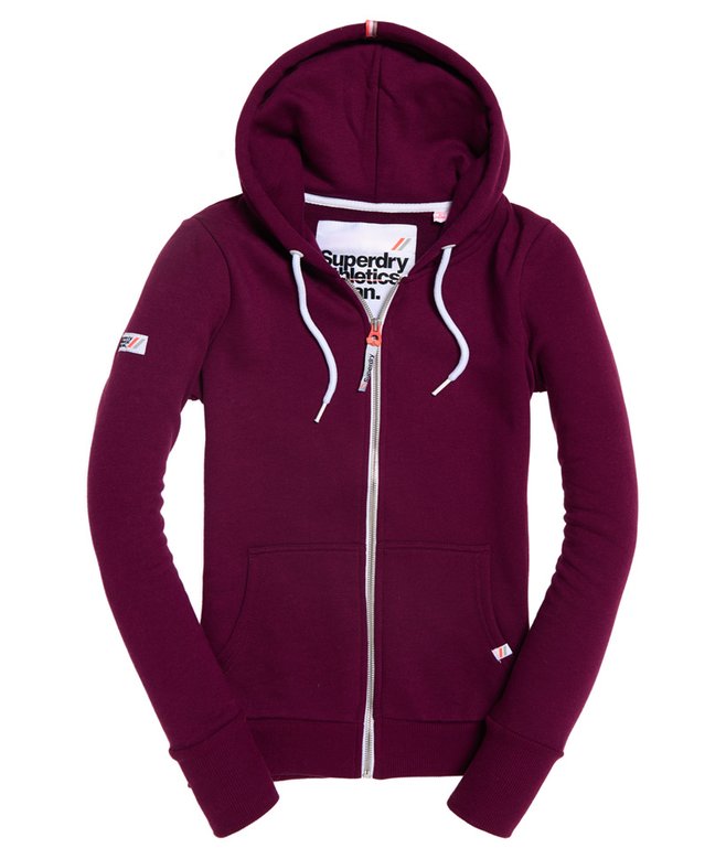 Purple Superdry La Zip Hoodie La Athletic Zip Hoodie Superdry Store