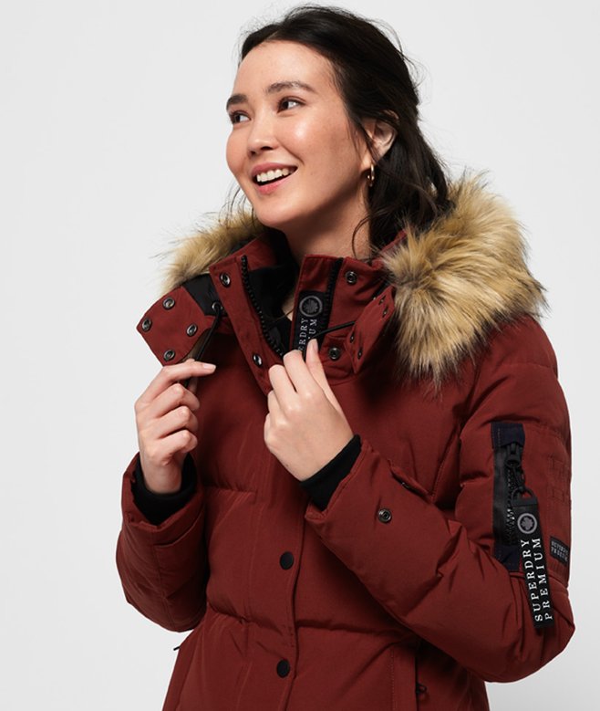 Womens Jackets Superdry Longline Premium Rescue Down Coat Premium