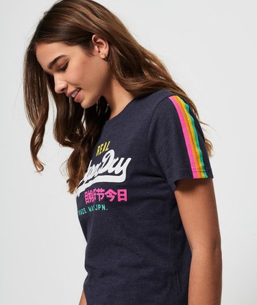 T-shirt vintage con logo Sleeve Stripe Image 5