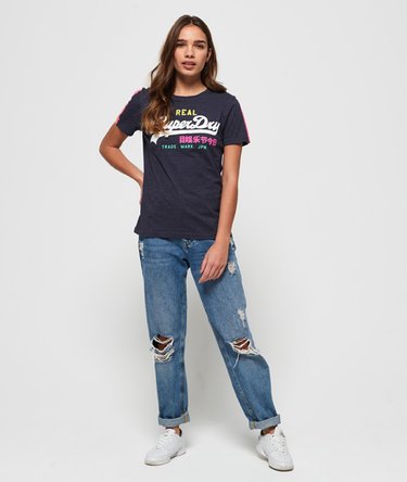 T-shirt vintage con logo Sleeve Stripe Image 3