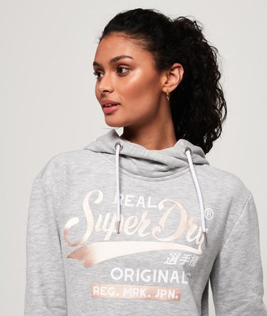 Sweat à capuche court Real Originals Satin College Image 5