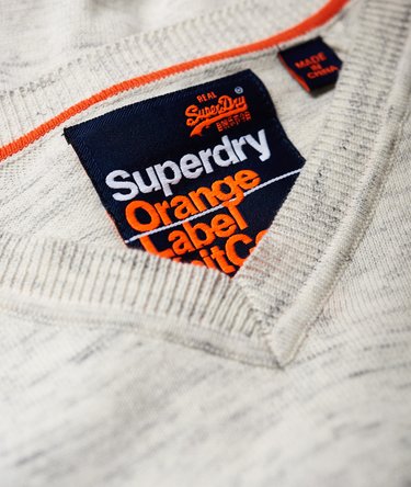 Pull en coton à col V Orange Label Image 6