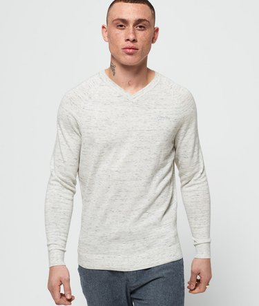 Pull en coton à col V Orange Label Image 1