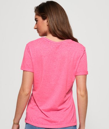 T-shirt à col V effet dévoré Image 4