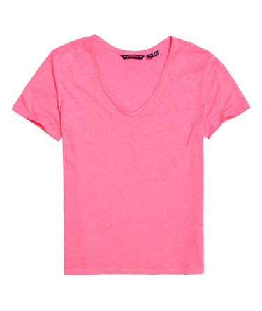 T-shirt à col V effet dévoré Image 2