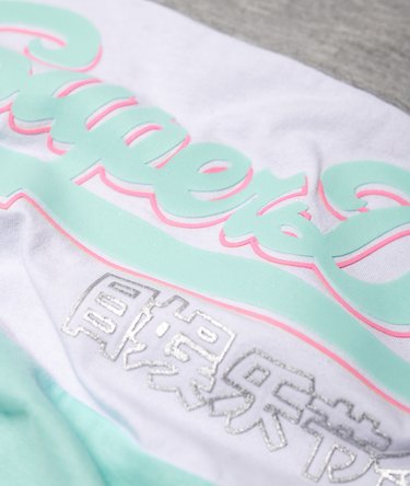 T-shirt a blocchi di colore con logo vintage Image 7