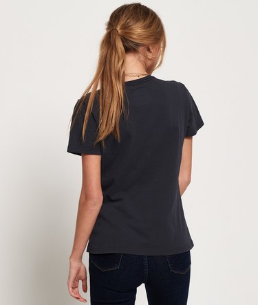 T-shirt a blocchi di colore con logo vintage Image 4