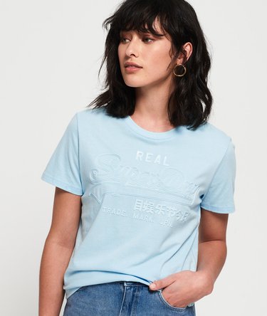 T-shirt ton sur ton à logo Vintage Image 1
