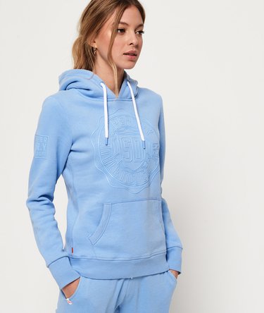 College Badge Tonal Hoodie Image 1