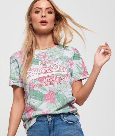 Vintage Logo Tropical All Over Print T-Shirt Image 1