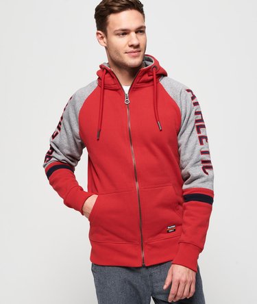 Applique Academy Raglan Contrast Zip Hoodie Image 1