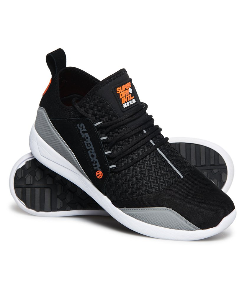 mens SD Superlite Runner Trainers in Black Woven | Superdry IE