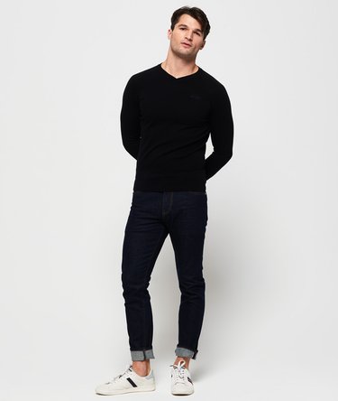 Orange Label Cotton Vee Neck Jumper Image 3