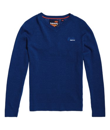Orange Label katoenen trui met V-hals Image 2