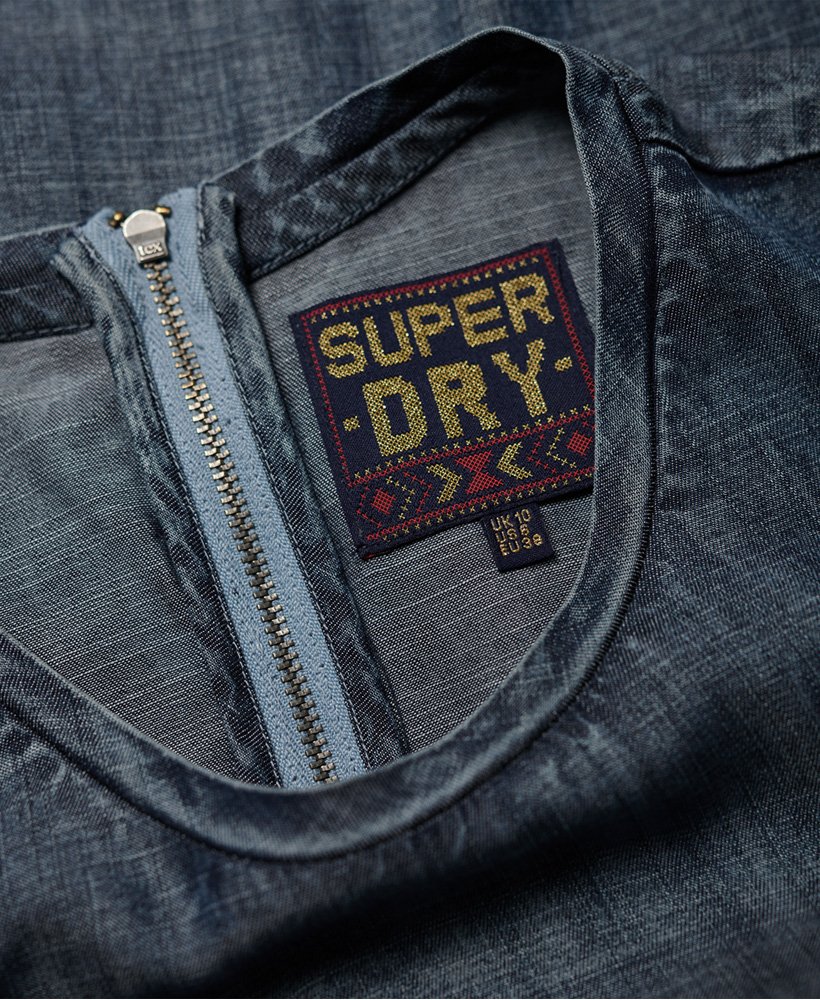 womens Shay T-Shirt Dress in Blue Acid Wash | Superdry UK