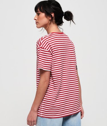 Minimal Logo Stripe Oversized Portland T-Shirt Image 4