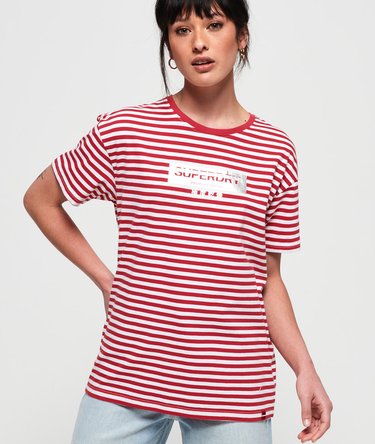 Minimal Logo Stripe Oversized Portland T-Shirt Image 1