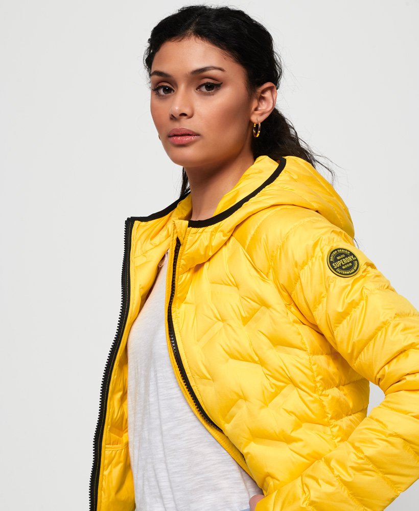 womens Radar Down Jacket in BRIGHT YELLOW | Superdry CA-EN