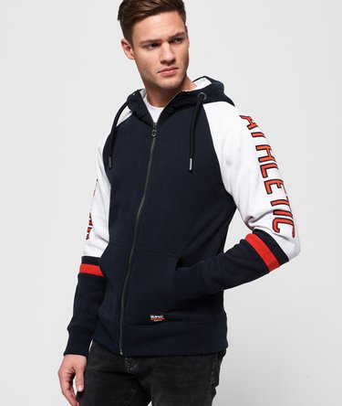 Applique Academy Raglan Contrast Zip Hoodie Image 1