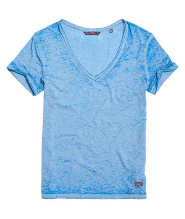 T-shirt à col V effet dévoré Image 2