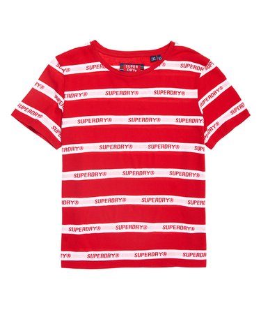 T-shirt rayé à texte Cote Image 2