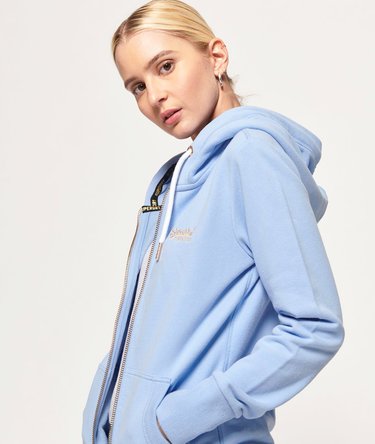 Felpa leggera con zip e cappuccio Elite Orange Label Image 5