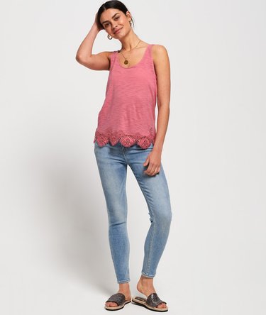 Morocco Tanktop mit Spitzensaum Image 3