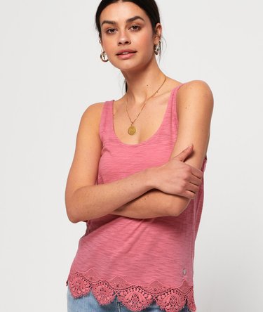 Morocco Tanktop mit Spitzensaum Image 1