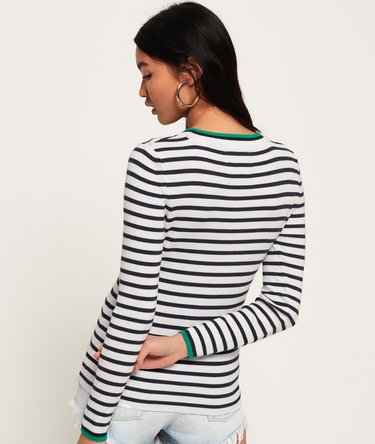 Kasey Tipped Ribbed Crew Knit Image 4