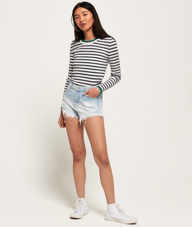 Kasey Tipped Ribbed Crew Knit Image 3