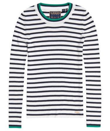 Kasey Tipped Ribbed Crew Knit Image 2