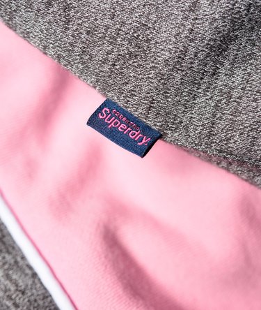Premium Luxe Colour Block College Crop Hoodie Image 8