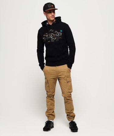 Sudadera con capucha monocromo con logo Vintage Image 3