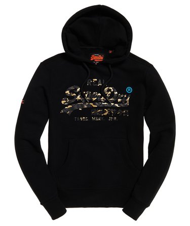Sudadera con capucha monocromo con logo Vintage Image 2